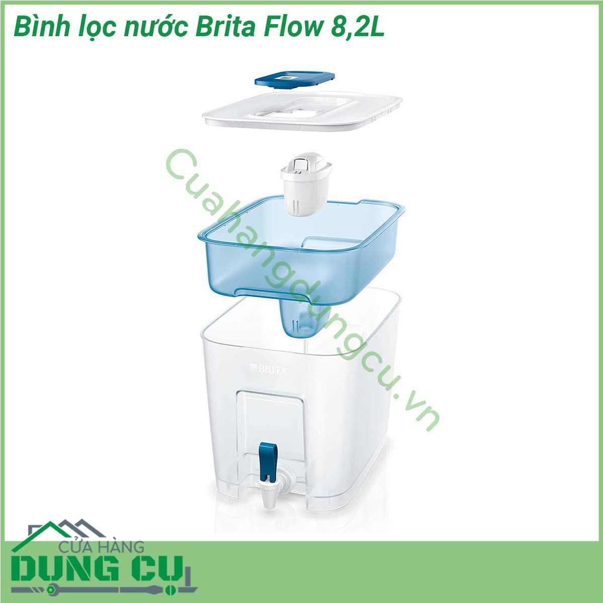 Bình lọc nước Brita Flow 8 2L thiết kế gọn nhẹ nên dễ dàng di chuyển bất cứ nơi đâu trong nhà có thể cho vào tủ lạnh hoặc ngăn tủ cũng có thể mang theo khi đi du lịch… Vỏ bình lọc được làm bằng nhựa cao cấp không chứa BPA không gây ra bất kì phản ứng đáng lo ngại nào cho sức khỏe đảm bảo an toàn cho người sử dụng