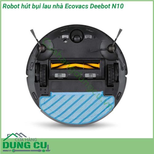 Robot hút bụi lau nhà Ecovacs Deebot N10 là robot hút bụi lau nhà có khả năng làm sạch mạnh mẽ và thông minh Với lực hút lên tới 4300Pa hệ thống lau tự điều tiết nước OZMO công nghệ quét laser lập bản đồ TrueMapping chính xác thời lượng pin dài và khả năng tránh vật cản ưu việt Deebot N10 sẽ giúp ngôi nhà của bạn luôn sạch sẽ