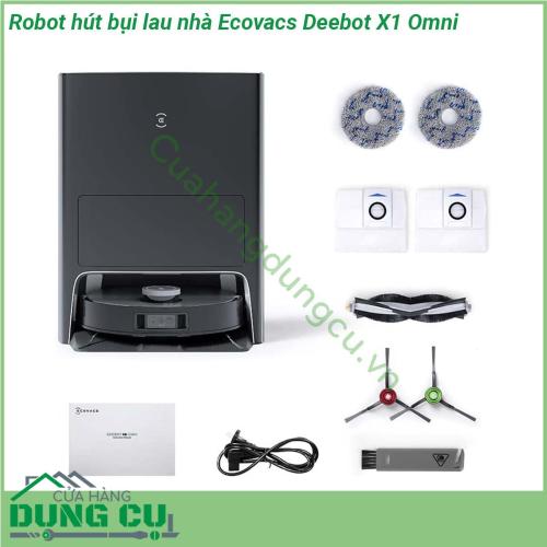 Robot hút bụi lau nhà Ecovacs Deebot X1 Omni sẽ làm bạn bất ngờ bởi hàng loạt tính năng ưu việt khả năng dọn dẹp từ A tới Z khiến bạn nghỉ ngơi xơi nước cả ngày không phải động tay chân mà vẫn có không gian sạch sẽ thoáng mát  