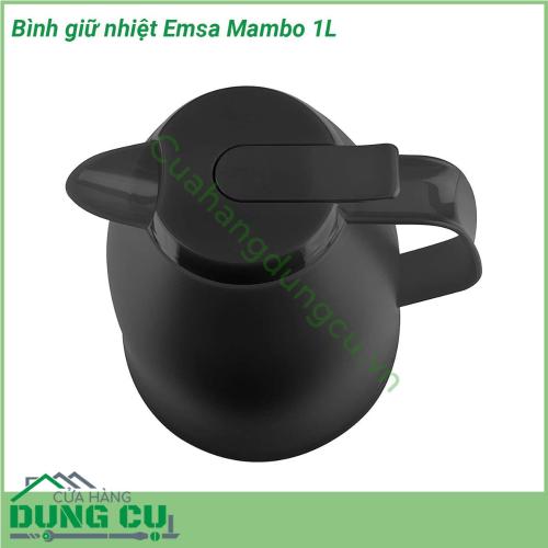 Bình giữ nhiệt Emsa Mambo 1L sở hữu thiết kế vô cùng ấn tượng với vỏ bình làm bằng nhựa bóng cao cấp thiết kế đơn giản trang nhã nhiều màu sắc siêu bền Sẽ là một thiết bị gia dụng không thể thiếu trong mỗi gia đình