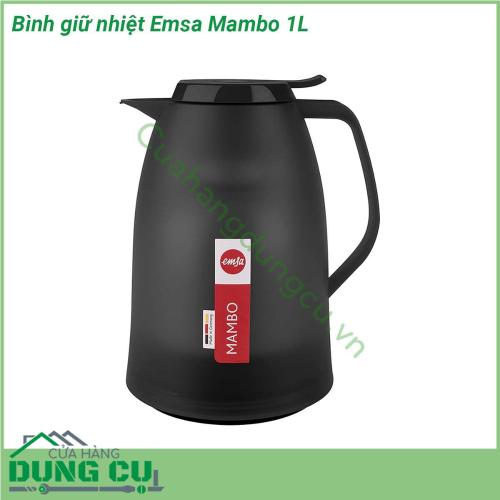 Bình giữ nhiệt Emsa Mambo 1L sở hữu thiết kế vô cùng ấn tượng với vỏ bình làm bằng nhựa bóng cao cấp thiết kế đơn giản trang nhã nhiều màu sắc siêu bền Sẽ là một thiết bị gia dụng không thể thiếu trong mỗi gia đình