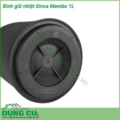 Bình giữ nhiệt Emsa Mambo 1L sở hữu thiết kế vô cùng ấn tượng với vỏ bình làm bằng nhựa bóng cao cấp thiết kế đơn giản trang nhã nhiều màu sắc siêu bền Sẽ là một thiết bị gia dụng không thể thiếu trong mỗi gia đình