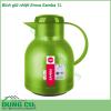 Bình giữ nhiệt Emsa Samba 1L là thiết kế đặc trưng của EMSA giúp rót nước dễ dàng mà không cần xoay mở nắp bình  Vỏ bình được làm bằng nhựa mờ cao cấp thiết kế đơn giản trang nhã nhiều màu sắc  Màu sắc nổi bật quai cầm chắc chắn không lo đổ vỡ Bình giữ nhiệt EMSA SAMBA có lớp giữ nhiệt bằng chân không bên trong thiết kế thuỷ tinh tráng men chịu lực siêu bền