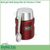 Bình giữ nhiệt đựng thức ăn Thermos 710ml với thiết kế nhỏ gọn kiểu dáng sang trọng  thiết kế an toàn bên trong và bên ngoài bình được chế tạo hoàn toàn bằng thép không gỉ chống trầy xước cho độ bền cao khi sử dụng hàng ngày Bình giữ nhiệt đựng thức ăn Thermos sẽ là người bạn đồng hành không thể thiếu của bạn cho mỗi chuyến đi du lịch công ty hay đến trường học   