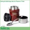 Bình giữ nhiệt đựng thức ăn Thermos 710ml với thiết kế nhỏ gọn kiểu dáng sang trọng  thiết kế an toàn bên trong và bên ngoài bình được chế tạo hoàn toàn bằng thép không gỉ chống trầy xước cho độ bền cao khi sử dụng hàng ngày Bình giữ nhiệt đựng thức ăn Thermos sẽ là người bạn đồng hành không thể thiếu của bạn cho mỗi chuyến đi du lịch công ty hay đến trường học   