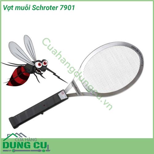 Vợt muỗi Schroter 7901 có thiết kế khoa học Nhờ thiết kế công thái học nhẹ vợt giúp mang đến sự thoải mái và khả năng kiểm soát Phần khung lớn giúp dễ dàng phán đoán vị trí của côn trùng gây hại và việc dọn dẹp cũng dễ dàng như lắc hoặc gạt xác côn trùng ra khỏi lưới  