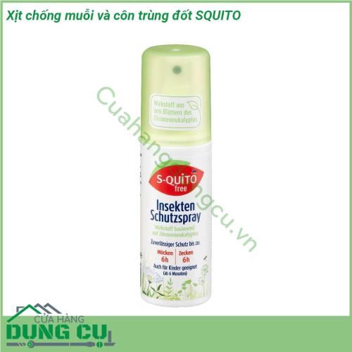 Xịt chống muỗi và côn trùng đốt SQUITO được thiết kế khá nhỏ gọn nên có thể dễ dàng mang đi xa Xịt chiết xuất từ thảo mộc lành tính hích hợp cho trẻ từ 1 tuổi trở lên và được nhiều mẹ bỉm sữa tin dùng vì khá an toàn lành tính dùng được cho da nhạy cảm lại có mùi thơm dễ chịu
