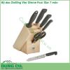 Bộ dao Zwilling Vier Sterne Four Star 7 món được rèn và định hình với độ chính xác cao từ một mảnh vật liệu duy nhất lưỡi và cán đúc liền nguyên khối Trong quá trình đặc biệt này thép phải chịu nhiệt độ khắc nghiệt trong một số bước Sau đó mỗi con dao được mài sắc với độ chính xác của tia laser Một sự kết hợp tuyệt vời đảm bảo độ sắc nét bền vững chống ăn mòn và khả năng giữ độ sắc nét cực tốt