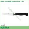 Bộ dao Zwilling Vier Sterne Four Star 7 món được rèn và định hình với độ chính xác cao từ một mảnh vật liệu duy nhất lưỡi và cán đúc liền nguyên khối Trong quá trình đặc biệt này thép phải chịu nhiệt độ khắc nghiệt trong một số bước Sau đó mỗi con dao được mài sắc với độ chính xác của tia laser Một sự kết hợp tuyệt vời đảm bảo độ sắc nét bền vững chống ăn mòn và khả năng giữ độ sắc nét cực tốt