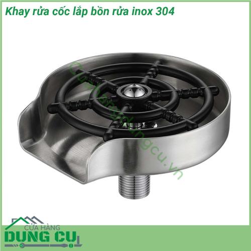 Khay rửa cốc lắp bồn rửa inox 304 thiết kế nhỏ gọn tiện lợi dễ dàng di chuyển và lắp đặt Chất liệu khay là inox 304 không gỉ sét an toàn nhất cho cơ thể con người hiện nay Máy có thể rửa được hầu hết các loại cốc chén Điều này giải quyết được bài toán ly cốc tại quầy bar bởi loại ly sử dụng cho đồ uống là rất đa dạng