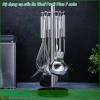 Bộ dụng cụ nấu ăn Wmf Profi Plus 7 món làm bằng thép không gỉ Cromargan 18 10 hoàn thiện một phần mờ Không rỉ sét an toàn cho máy rửa chén ổn định về kích thước vệ sinh chống axit và không thể phá hủy Silicone chất lượng cao  Bộ dụng cụ nấu ăn 7 món nằm trong dòng Profi Plus của WMF chắc chắn sẽ làm hài lòng cả những bà nội trợ khó tính nhất