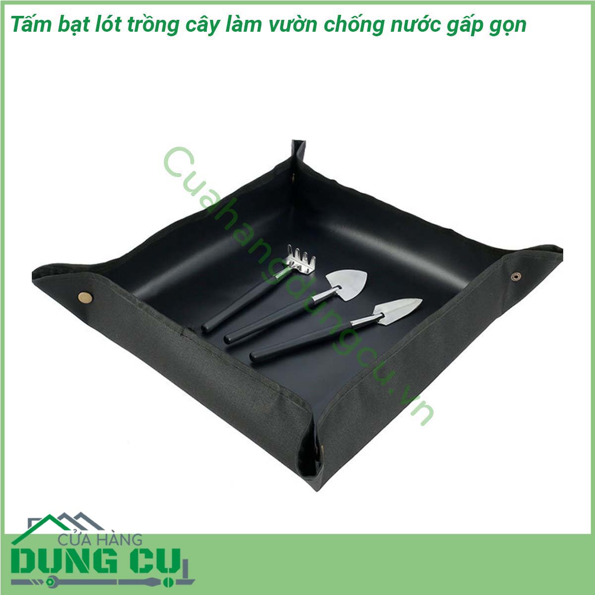 Tấm bạt lót trồng cây làm vườn chống nước gấp gọn có 3 kích thước và màu sắc khác nhau dễ dàng lựa chọn phù hợp với không gian làm việc (50x50cm 70x70cm 100x100cm) dễ trồng hoa và các loại cây khác Một món quà lý tưởng cho những ai thích làm vườn  Bạt lót dễ dàng làm sạch bằng nước và gấp gọn thuận tiện cất giữ sau khi sử dụng hoàn hảo cho những người làm vườn tại chung cư căn hộ