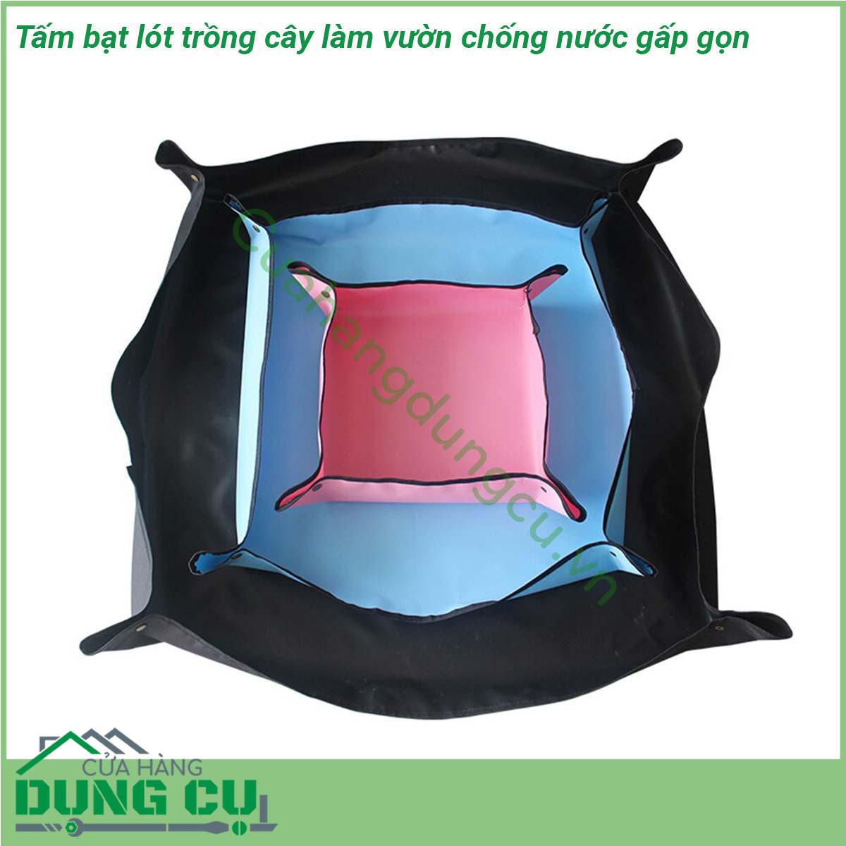 Tấm bạt lót trồng cây làm vườn chống nước gấp gọn có 3 kích thước và màu sắc khác nhau dễ dàng lựa chọn phù hợp với không gian làm việc (50x50cm 70x70cm 100x100cm) dễ trồng hoa và các loại cây khác Một món quà lý tưởng cho những ai thích làm vườn  Bạt lót dễ dàng làm sạch bằng nước và gấp gọn thuận tiện cất giữ sau khi sử dụng hoàn hảo cho những người làm vườn tại chung cư căn hộ