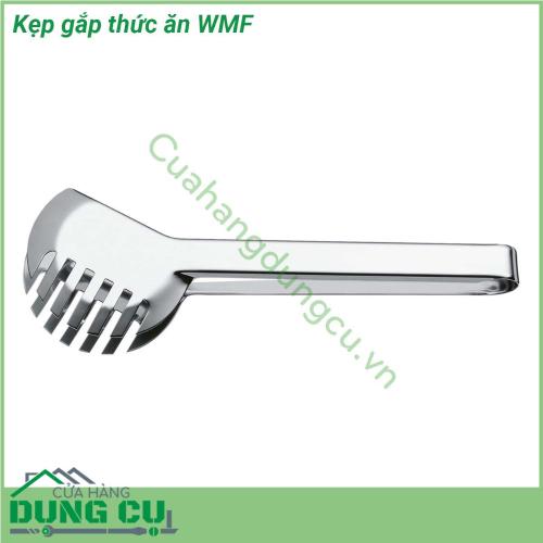 Kẹp gắp thức ăn WMF được chế tác bởi Công nghệ Cromargan 18 10 độc quyền với 18 chrome 10 niken và 72 là thép giúp nồi ổn định bền an toàn tuyệt đối khi tiếp xúc đồ ăn ở nhiệt độ cao và không bị oxi hóa khi tiếp xúc hóa chất Đảm bảo an toàn tuyệt đối với sức khỏe người tiêu dùng theo tiêu chuẩn Châu Âu