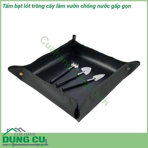 Tấm bạt lót trồng cây làm vườn chống nước gấp gọn có 3 kích thước và màu sắc khác nhau dễ dàng lựa chọn phù hợp với không gian làm việc (50x50cm 70x70cm 100x100cm) dễ trồng hoa và các loại cây khác Một món quà lý tưởng cho những ai thích làm vườn  Bạt lót dễ dàng làm sạch bằng nước và gấp gọn thuận tiện cất giữ sau khi sử dụng hoàn hảo cho những người làm vườn tại chung cư căn hộ