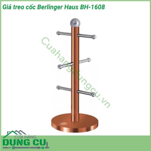 Giá treo cốc Berlinger Haus BH-1608 được làm từ vật liệu chất lượng cao siêu bền Với thiết kế nhỏ gọn độc đáo giá treo cốc trở lên thân thiện với nhiều gia đình Giá được thiết kế để giữ cho những chiếc cốc xinh luôn được gọn gàng  giúp tiết kiệm không gian trong bếp