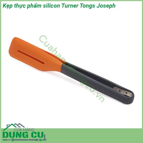 Kẹp thực phẩm silicon Turner Tongs Joseph được làm từ nhựa cao cấp không BPA với các đầu bằng silicone và được gắn lò xo nhẹ nhàng Kẹp Joseph có thể được khóa và mở khóa dễ dàng bằng cách sử dụng chốt ở tay cầm Công nghệ mới được thiết kế để cải thiện vệ sinh và giảm lộn xộn  Tay cầm chắc chắn cách nhiệt để không bị bỏng