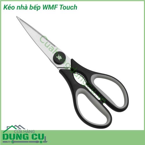 Kéo nhà bếp WMF Touch với lưỡi kéo được làm bằng Cromargan có độ sắc bén cao đảm bảo bền đẹp theo thời gian Với chất liệu này lưỡi kéo cũng không dễ bị rỉ sét cũng như bị acid ăn mòn hay gỉ khi sử dụng tiếp xúc với nước chất tẩy rửa  Phần tay cầm được làm bằng chất liệu nhựa cao cấp tạo độ chắc chắn cho người sử dụng