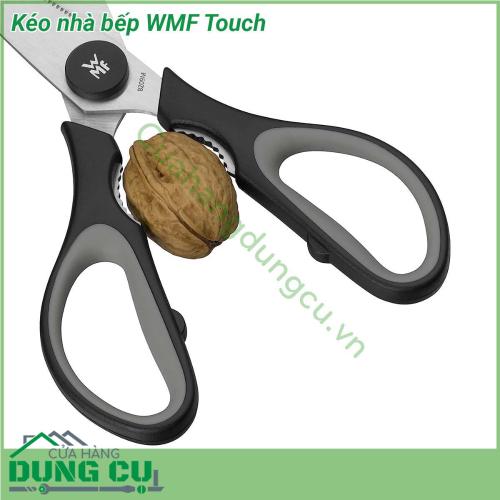 Kéo nhà bếp WMF Touch với lưỡi kéo được làm bằng Cromargan có độ sắc bén cao đảm bảo bền đẹp theo thời gian Với chất liệu này lưỡi kéo cũng không dễ bị rỉ sét cũng như bị acid ăn mòn hay gỉ khi sử dụng tiếp xúc với nước chất tẩy rửa  Phần tay cầm được làm bằng chất liệu nhựa cao cấp tạo độ chắc chắn cho người sử dụng