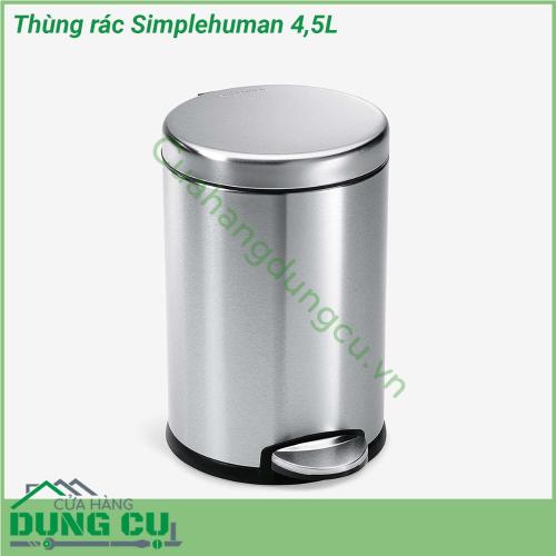 Thùng rác Simplehuman 4 5L có thiết kế đẹp sang trọng không chỉ phù hợp với phong cách nội thất gia đình hiện đại mà còn cả ở công sở văn phòng Lớp vỏ ngoài được làm bằng thép không rỉ trong khi đế thì bằng nhựa cứng Là sản phẩm được tạo ra để giúp cuộc sống của bạn trở nên dễ chịu hơn bao giờ hết