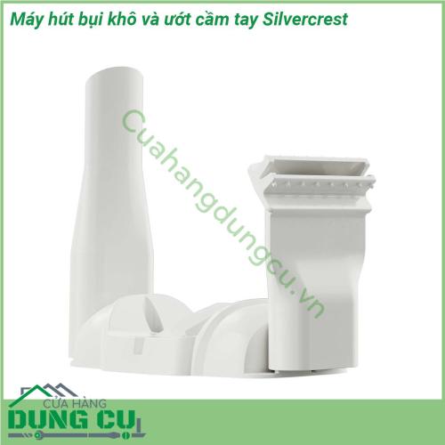 Máy hút bụi khô và ướt cầm tay Silvercrest nhỏ gọn rất tiện lợi và cần thiết để làm sạch các vụn rác trên bàn ghế sofa các ngóc ngách trong nhà hay làm sạch ô tô với dung tích ngăn chứa lên đến 400ml Ngoài ra máy còn hút được cả chất lỏng với dung tích ngăn chứa 150ml  Một công cụ hữu ích và rất đẹp sang trọng với màu trắng phù hợp sử dụng hút bụi sopha ghế ô tô đệm nằm hút các ngóc ngách sâu khó để quét nhà