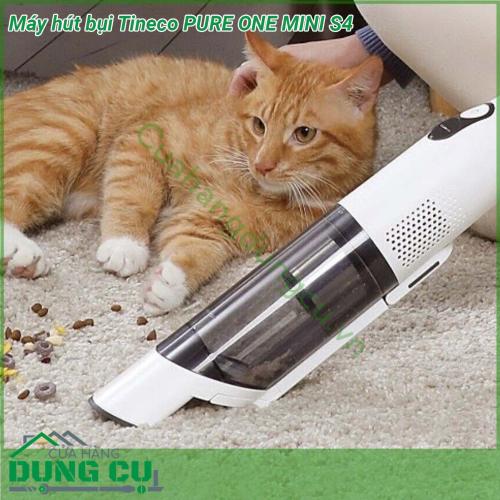 Máy hút bụi Tineco PURE ONE MINI S4 là thiết bị hút bụi thông minh được trang bị công nghệ cảm biến iLoop tự động với thiết kế nhỏ gọn cầm tay dễ dàng sử dụng thực hiện được nhiều tính năng trong một sở hữu độ ồn thấp kết cấu chắc chắn và bền… có thể dùng để hút bụi trong ô tô bụi nhà bếp hút lông thú cưng mảnh vụn cứng đầu bám trên giá sách bàn phím hay các khu vực khó tiếp cận nhờ 3 đầu hút đi kèm Đầu hút thông thường đầu hút mở rộng và đầu hút bụi  