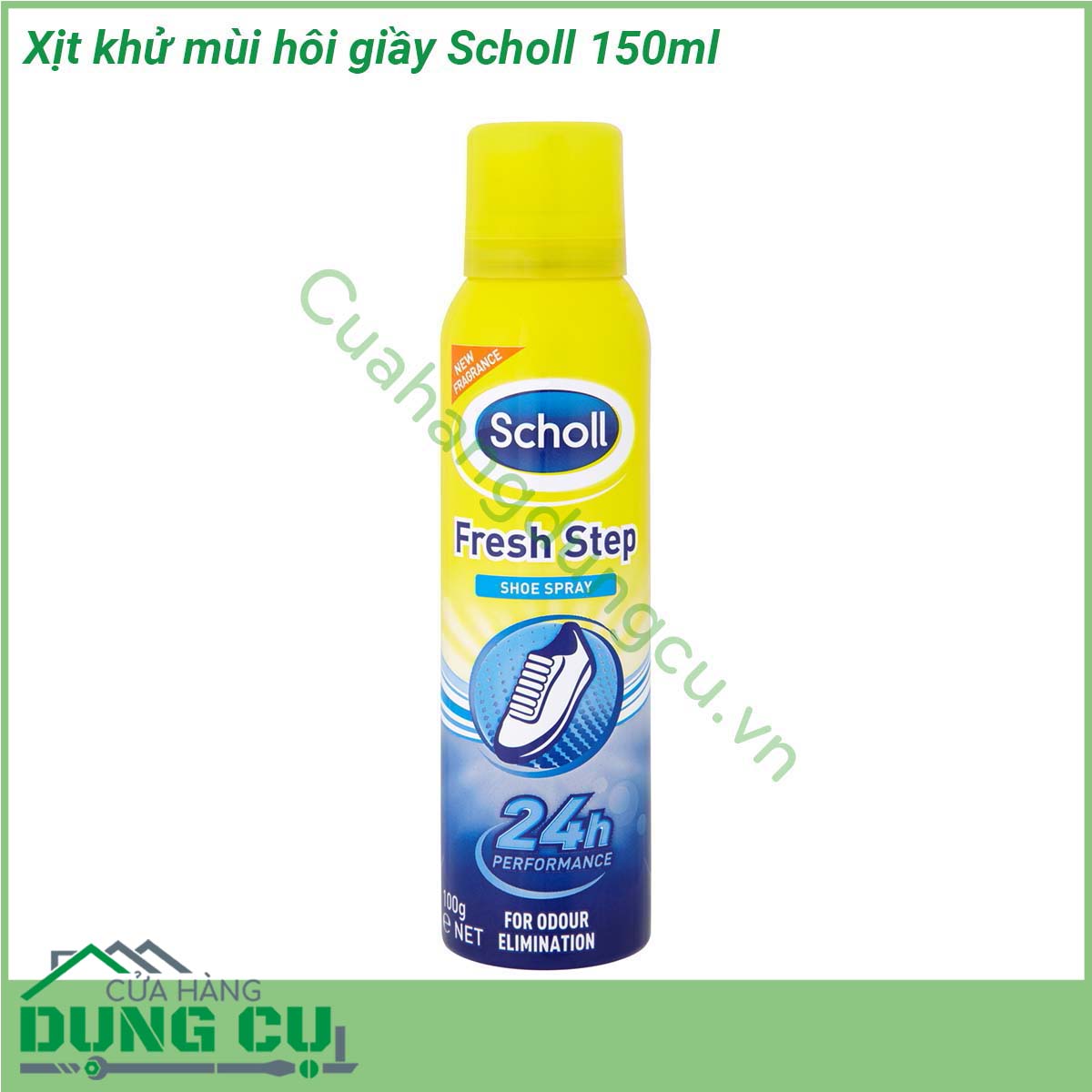 Xịt khử mùi hôi giày Scholl 150ml dạng chai xịt tiện dụng sản phẩm của Đức dành cho người thường xuyên phải đi giày người nhiều mồ hôi chân với khả năng loại bỏ mùi hôi khó chịu Sản phẩm dạng xịt được đóng chai 150ml tiện dụng Sản phẩm xịt khử mùi hôi giày phù hợp với những người thường xuyên mang giày hoặc giày để lâu trong tủ có mùi khó chịu cũng có thể được cải thiện nhanh chóng Sản phẩm loại bỏ vi khuẩn trong giày tất và để lại sự khô thoáng sạch sẽ và sự an tâm cho người sử dụng