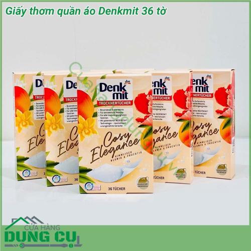 Giấy thơm quần áo Denkmit 36 tờ với hương thơm tươi mát giúp quần áo ga gối luôn có mùi hương hoa dễ chịu kéo dài trong suốt quá trình sử dụng Cho 1 miếng giấy vào sấy cùng quần áo chăn ga giúp mang cả cánh đồng hoa nắng vào không gian phòng ngủ của bạn