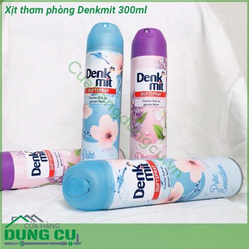 Xịt thơm phòng Denkmit 300ml dạng xịt phun sương hương thơm hoàn toàn tự nhiên tươi mát không độc hại Thiết kế chai nhỏ gọn sử dụng thuận tiên thao tác dùng đơn giản mang lại hiệu quả cao