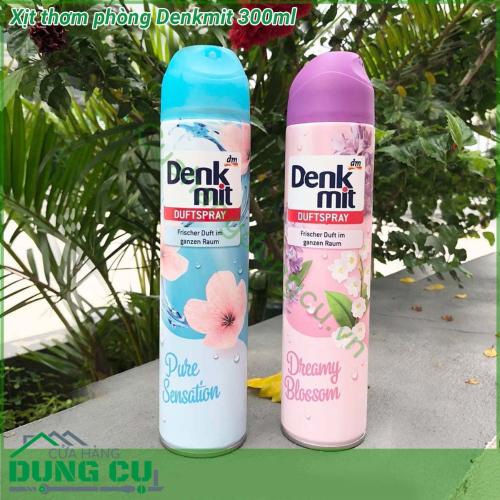 Xịt thơm phòng Denkmit 300ml dạng xịt phun sương hương thơm hoàn toàn tự nhiên tươi mát không độc hại Thiết kế chai nhỏ gọn sử dụng thuận tiên thao tác dùng đơn giản mang lại hiệu quả cao