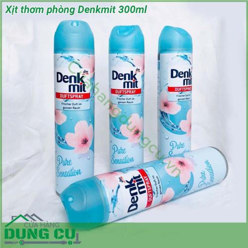 Xịt thơm phòng Denkmit 300ml dạng xịt phun sương hương thơm hoàn toàn tự nhiên tươi mát không độc hại Thiết kế chai nhỏ gọn sử dụng thuận tiên thao tác dùng đơn giản mang lại hiệu quả cao