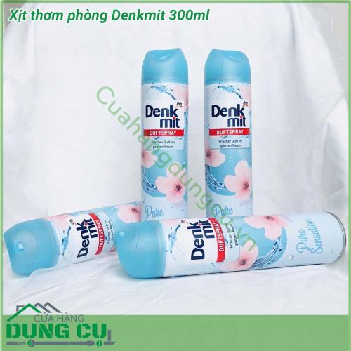 Xịt thơm phòng Denkmit 300ml dạng xịt phun sương hương thơm hoàn toàn tự nhiên tươi mát không độc hại Thiết kế chai nhỏ gọn sử dụng thuận tiên thao tác dùng đơn giản mang lại hiệu quả cao