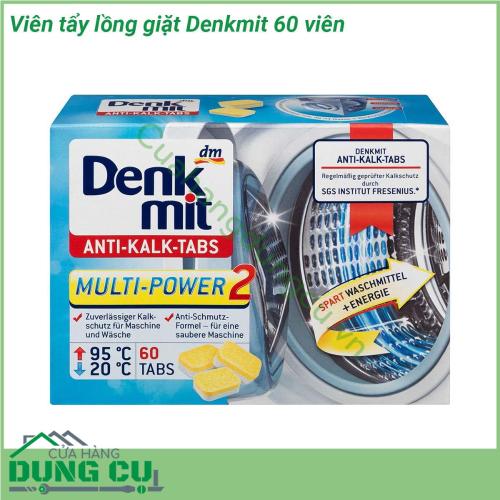 Viên tẩy lồng giặt Denkmit 60 viên giúp tẩy sạch các vết ố đen vết bẩn trong lồng giặt chống bám cặn trong lồng giặt diệt khuẩn tẩy trắng khử mùi hiệu quả giúp quần áo không bám bẩn và bị nấm mốc bảo vệ tối ưu cho máy giặt của bạn