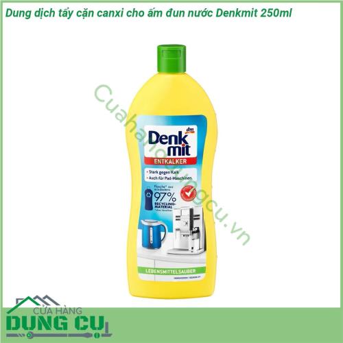 Dung dịch tẩy cặn canxi cho ấm đun nước Denkmit 250ml - Trợ thủ đắc lực sẽ giúp bạn khử cặn trả lại cho ấm hoạt động một cách hoàn hảo sạch sẽ không gây hại cho sức khỏe không làm trầy xước bề mặt ấm