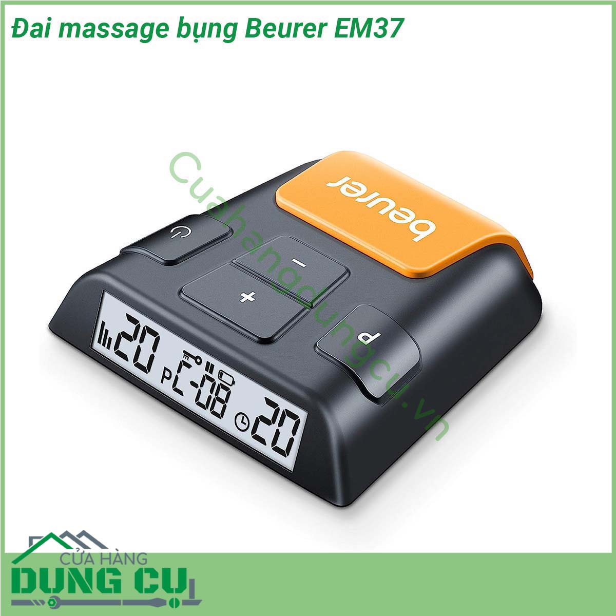 Đai massage bụng Beurer EM37 với 4 điện cực màn hình LED dễ sử dụng Sản phẩm có tác dụng khởi động cơ bắp định hình tạo cơ giãn cơ giãn cơ làm săn chắc cơ và da đem đến cho người dùng sự thoải mái khi sử dụng cùng một vòng bụng săn chắc không có mỡ thừa