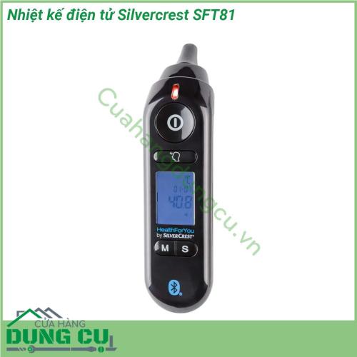 Nhiệt kế điện tử Silvercrest SFT81 phù hợp đo nhiệt độ cơ thể người (trong tay với người lớn hoặc trên trán trên tai với trẻ em) nhiệt độ đồ vật hoặc chất lỏng Đặc biệt phù hợp cho các gia đình có con nhỏ vì máy sử dụng đo được trên trán ngay cả khi trẻ ngủ mà không gây mất giấc