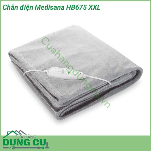 Chăn điện Medisana HB675 XXL được chế tạo từ những vật liệu mềm và nhẹ (vải cotton) chăn sưởi có tác dụng không chỉ giữ ấm cho cơ thể người mà còn có giá trị kích thích tuần hoàn máu và các quá trình trao đổi chất ngăn ngừa và trị liệu 1 số bệnh như khớp cảm lạnh đau lưng đau cột sống hay xương khớp