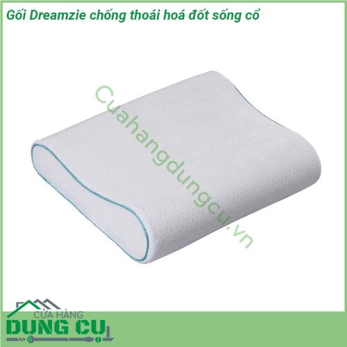  Gối Dreamzie chống thoái hoá đốt sống cổ làm từ chất liệu vỏ bằng sợi tre tự nhiên thông thoáng và được thiết kế thích ứng chính xác với đường viền của cổ và đầu hỗ trợ tốt cho người bị đau vai gáy cổ