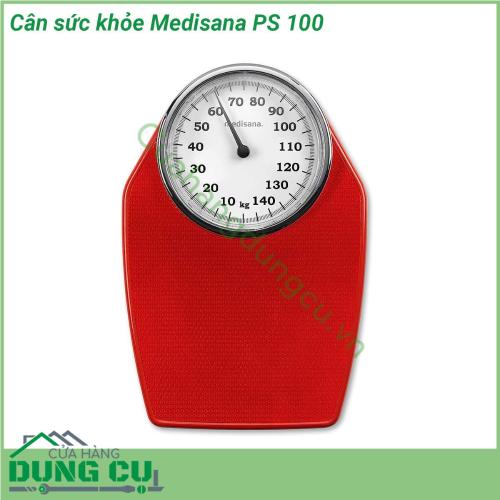 Cân sức khỏe Medisana PS 100 với thiết kế hiện đại cùng kiểu dáng sang trọng toàn bộ thân máy làm bằng thép không rỉ dày dặn và chắc chắn phần mặt trên được tráng lớp sơn màu đỏ chống trơn trượt an toàn cho người cân đặc biệt là người già và trẻ em