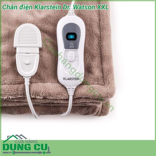 Chăn điện Klarstein Dr Watson XXL với chất liệu mềm mịn độ an toàn cao chức năng giữ ấm hoàn hảo đảm bảo sẽ giúp bạn trải qua một mùa đông không còn giá rét  Chăn điện Klarstein tông màu vô cùng sang trọng và tinh tế phù hợp với mọi không gian phòng ngủ của các gia đình