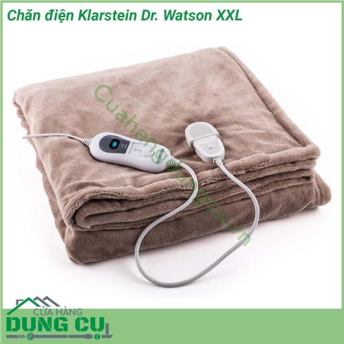 Chăn điện Klarstein Dr Watson XXL với chất liệu mềm mịn độ an toàn cao chức năng giữ ấm hoàn hảo đảm bảo sẽ giúp bạn trải qua một mùa đông không còn giá rét  Chăn điện Klarstein tông màu vô cùng sang trọng và tinh tế phù hợp với mọi không gian phòng ngủ của các gia đình