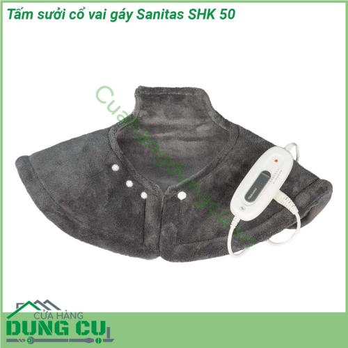 Tấm sưởi cổ vai gáy Sanitas SHK 50 với kiểu dáng tiện dụng nó mang lại sự ấm áp dễ chịu đặc biệt cho hai phần cơ thể là vai và cổ giúp bạn thư giãn sau một ngày vất vả