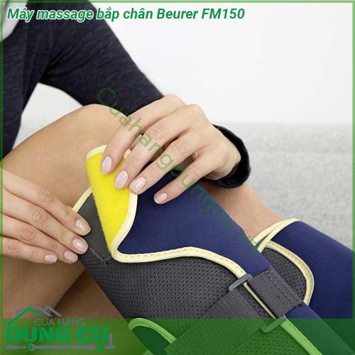 Máy massage bắp chân Beurer FM150 sở hữu kiểu dáng gọn gàng giúp người dùng có thể dễ dàng sử dụng ở mọi nơi như phòng khách  phòng ngủ hay phòng làm việc  Dây đai Velcro cho phép người sử dụng linh hoạt hơn trong việc điều chỉnh mức nén của thiết bị sao cho vừa vặn nhất với kích cỡ chân của mình