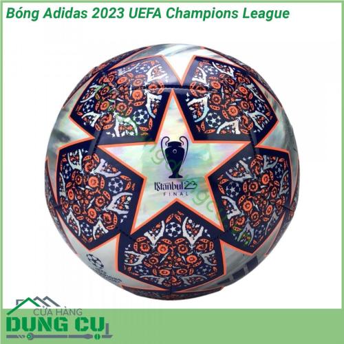 Bóng Adidas 2023 UEFA Champions League với da bóng được làm từ 100 chất liệu polyurethane cực mềm được ghép lại với nhau bằng công nghệ ép nhiệt kín nước hoàn toàn đảm bảo quỹ đạo bay tuyệt vời nhất Lớp da ngoài cực mềm độ dày vừa phải đảm bảo độ nảy ổn định có thể phù hợp chơi bóng trên cả sân cỏ tự nhiên lẫn cỏ nhân tạo