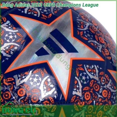 Bóng Adidas 2023 UEFA Champions League với da bóng được làm từ 100 chất liệu polyurethane cực mềm được ghép lại với nhau bằng công nghệ ép nhiệt kín nước hoàn toàn đảm bảo quỹ đạo bay tuyệt vời nhất Lớp da ngoài cực mềm độ dày vừa phải đảm bảo độ nảy ổn định có thể phù hợp chơi bóng trên cả sân cỏ tự nhiên lẫn cỏ nhân tạo