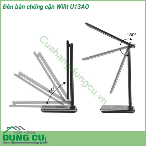 Đèn bàn chống cận Wilit U13AQ tiện lợi không hại mắt chất lượng ánh sáng hoàn hảo chất liệu cấu tạo cao cấp ánh sáng có thể đổi màu hẹn giờ có thể xạc điện thoại bằng cổng USB out Đèn có cổng sạc USB để sạc điện thoại thông minh 3 mức độ sáng và 5 độ sáng Lịch màn hình và đồng hồ báo thức Điều khiển cảm ứng  