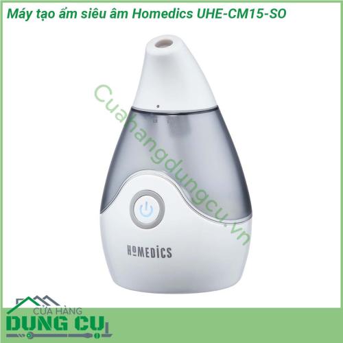 Máy tạo ẩm siêu âm Homedics UHE-CM15-SO thiết kế kiểu dáng nhỏ gọn với tính năng phun sương siêu âm thông minh hỗ trợ khử khuẩn trong không khí không gây tiếng ồn  Dung tích bình chứa lớn 650ml hoạt động liên tục trong 10 giờ mà không cần chiêm nước nhiều lần Chế độ tự động ngắt bảo vệ khi bình chứa không có nước