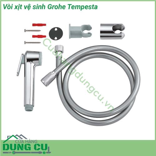 Vòi xịt vệ sinh Grohe Tempesta được thiết kế với kiểu dáng sang trọng hiện đại cùng với những tính năng vượt trội mang lại sự tiện dụng và bền bỉ cho khách hàng trong quá trình sử dụng sản phẩm  Dùng với bồn cầu nhà tắm phòng vệ sinh gia đình khách sạn resort