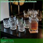 Bộ bình rượu kèm 6 cốc thuỷ tinh pha lê Bohemia