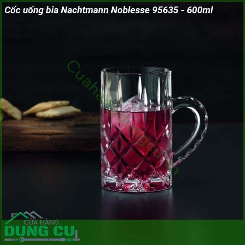 Cốc uống bia Nachtmann Noblesse 95635 - 600ml được chế tác với nghệ thuật thổi thủ công truyền thống nổi tiếng của Đức Các công đoạn chế tác như ép thổi cắt đánh bóng được tiến hành cầu kỳ tỷ mỉ đạt tới tiêu chuẩn hoàn hảo nhất  Kiểu dáng hiện đại tinh tế sang trọng độc đáo Được tạo ra bởi những nhà thiết kế xuất sắc Sản phẩm cực bền có khả năng chịu lực tốt màu sắc và độ sáng bóng không bị mai một với thời gian